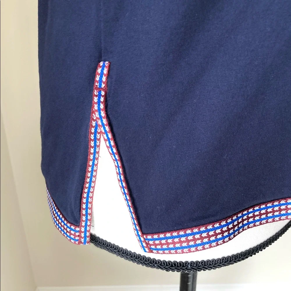 NWOT J Crew Navy Split Neck Sleeveless Top XS